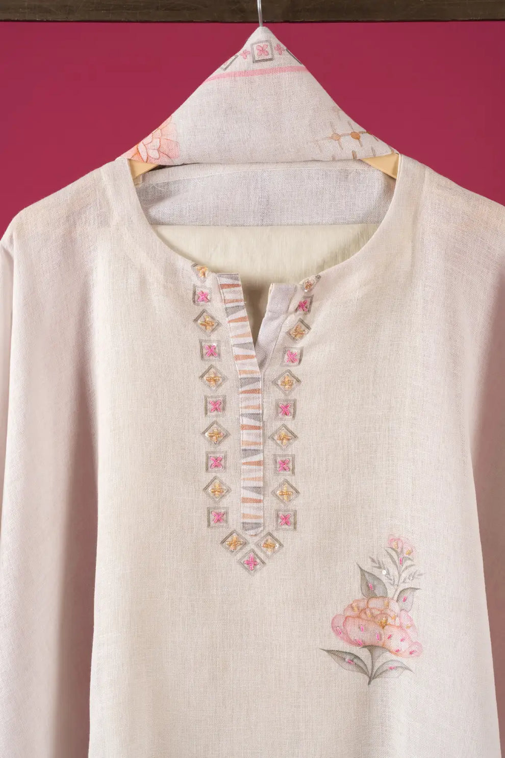 Linen Semi-Stitched Suit