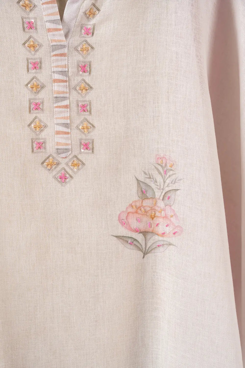 Linen Semi-Stitched Suit