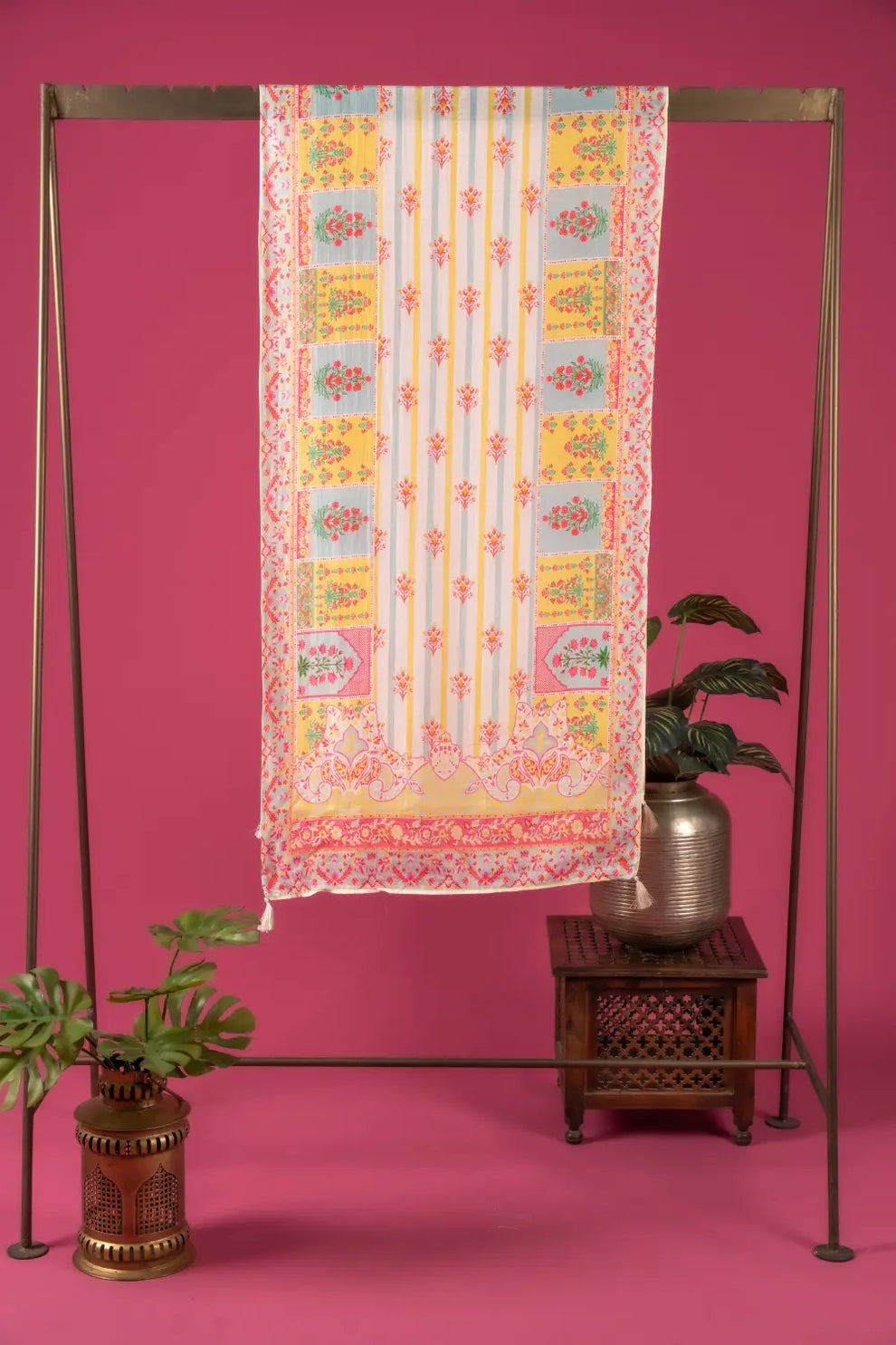 Muslin Cotton Semi-Stitched Suit