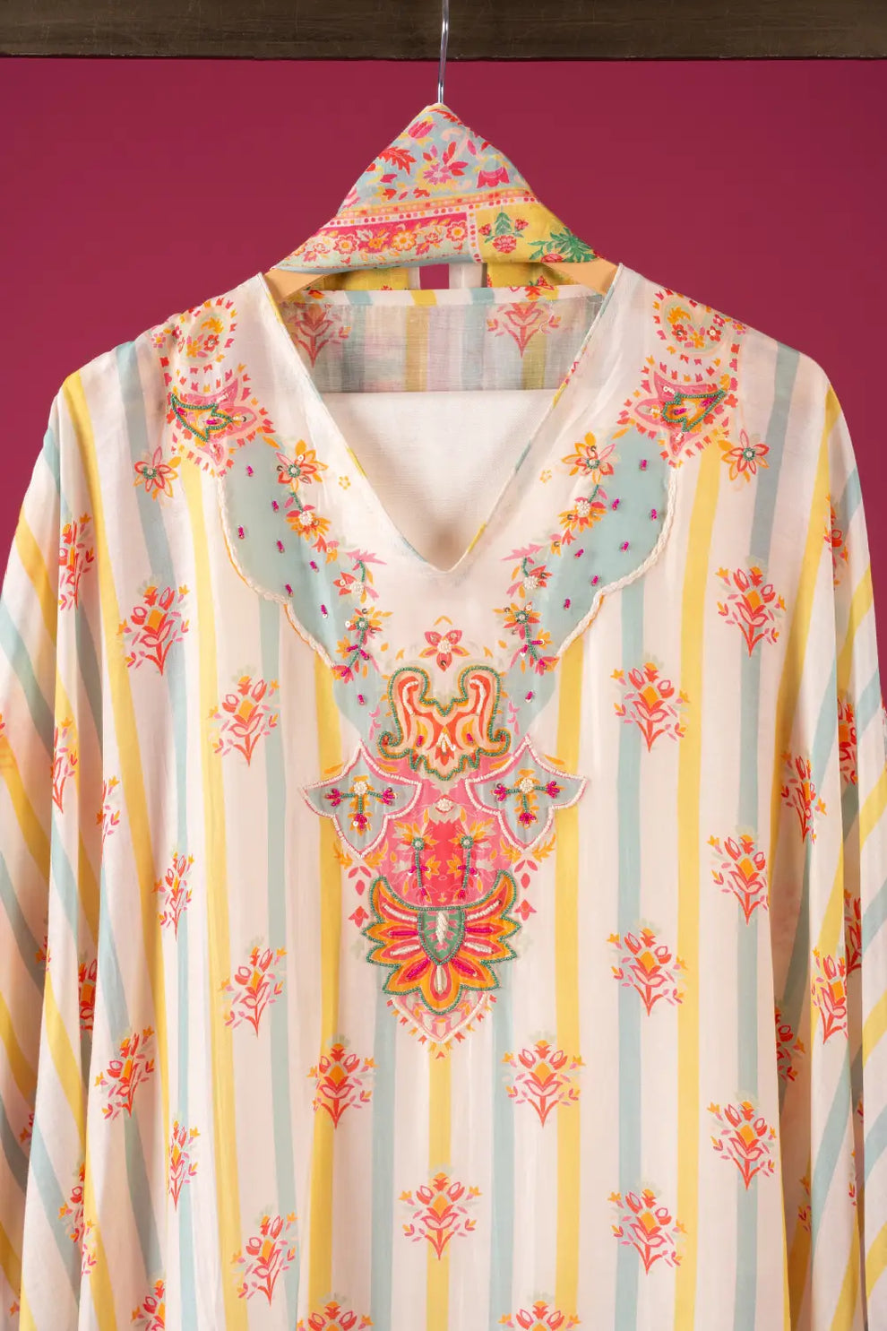 Muslin Cotton Semi-Stitched Suit