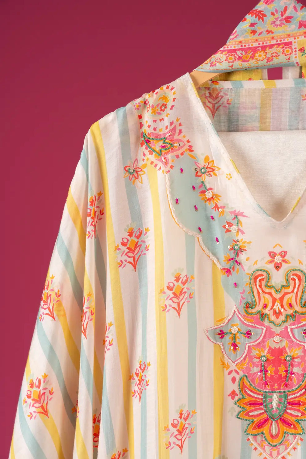 Muslin Cotton Semi-Stitched Suit