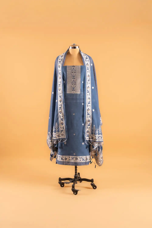 Jamdani Weaving Unstitched Suit