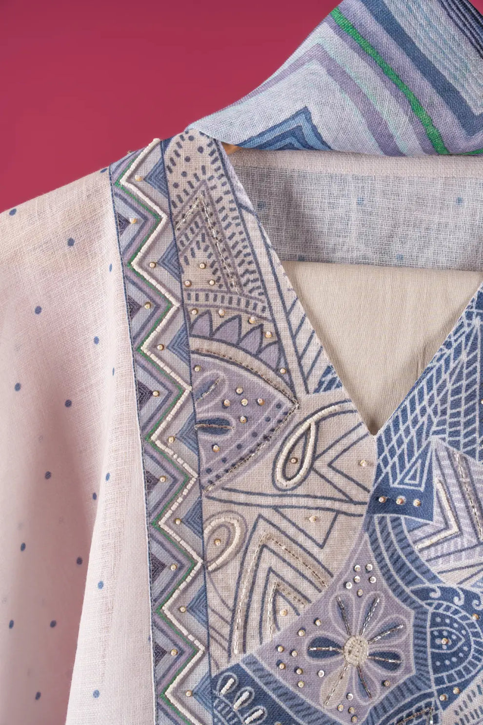 Linen Semi-Stitched Suit