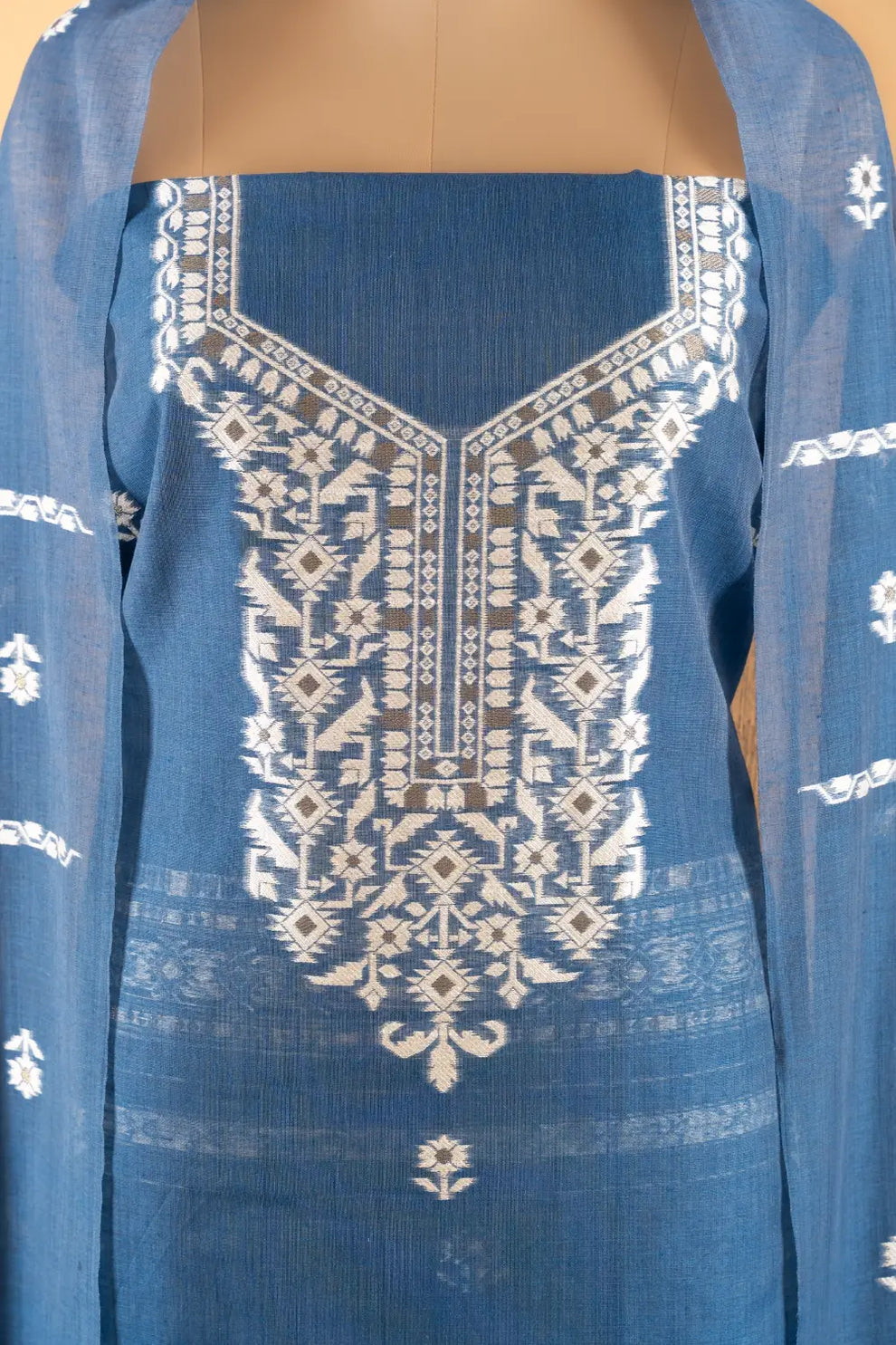 Jamdani Weaving Unstitched Suit