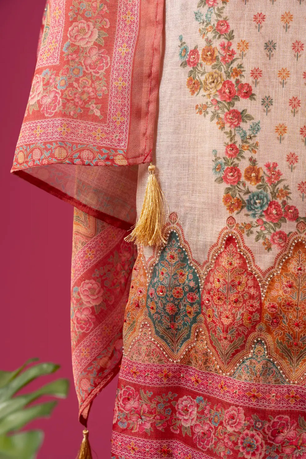 Cotton Linen Unstitched Suit