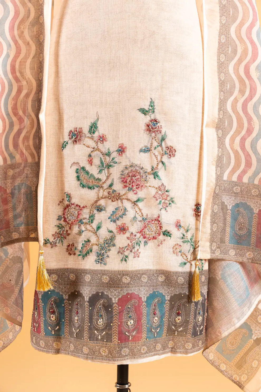Cotton Linen Unstitched Suit