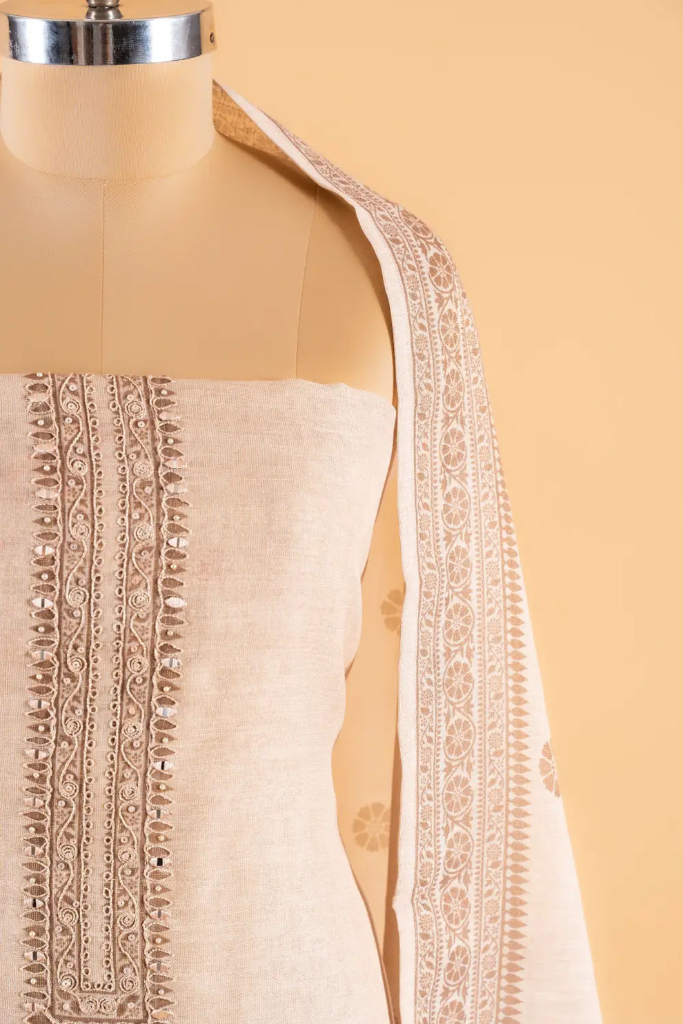 Cotton Linen Unstitched Suit