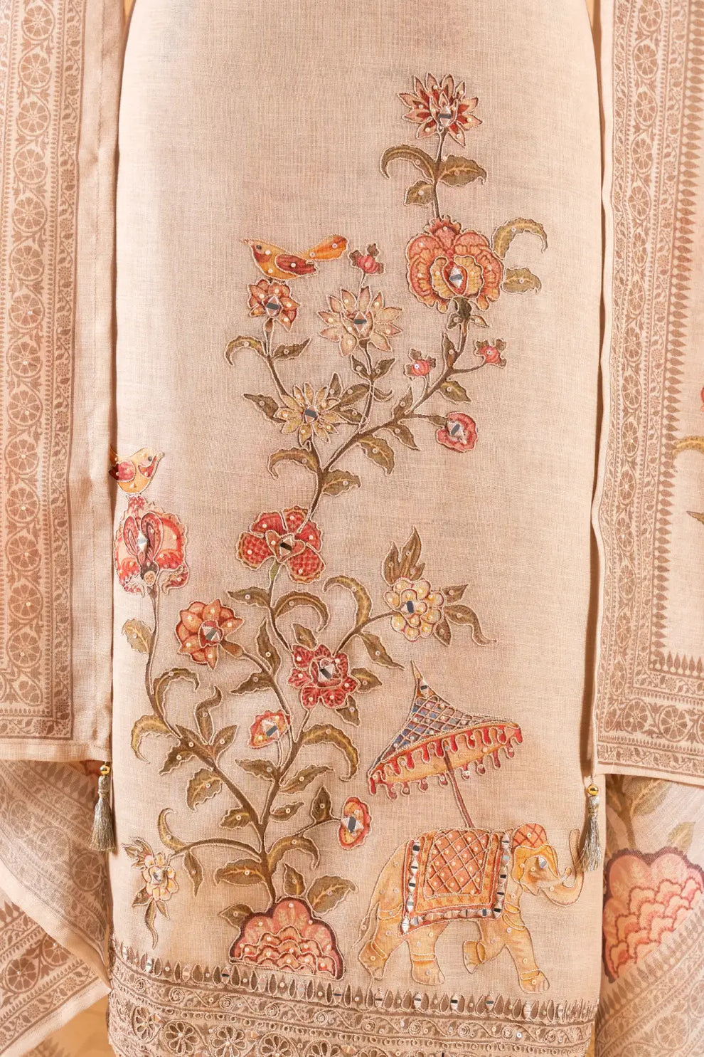 Cotton Linen Unstitched Suit