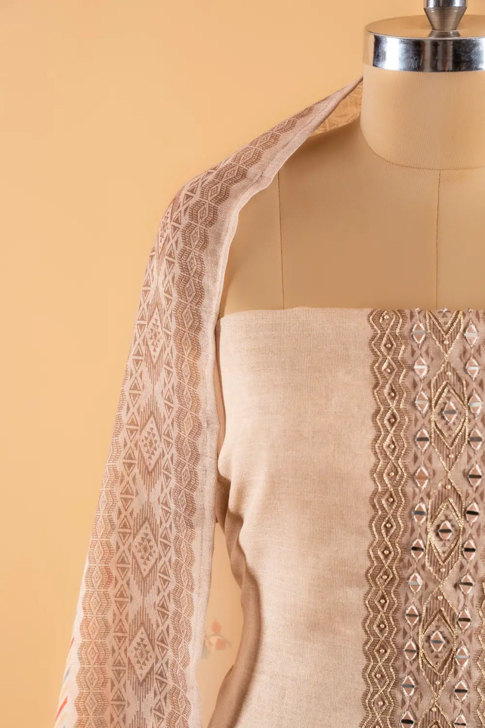 Cotton Linen Unstitched Suit