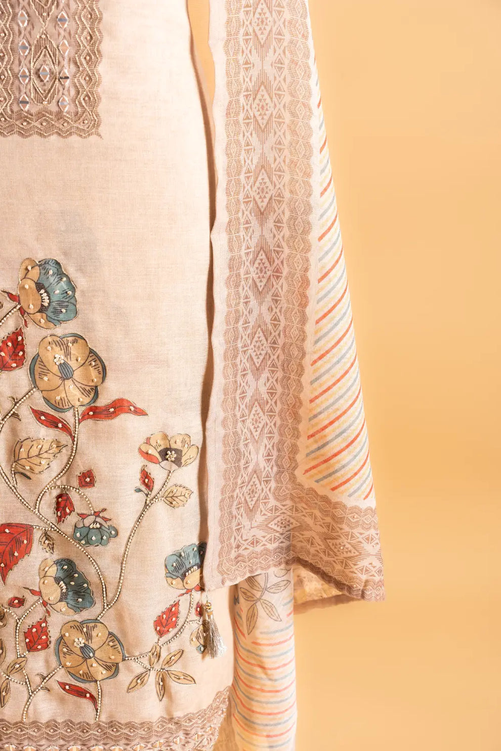 Cotton Linen Unstitched Suit