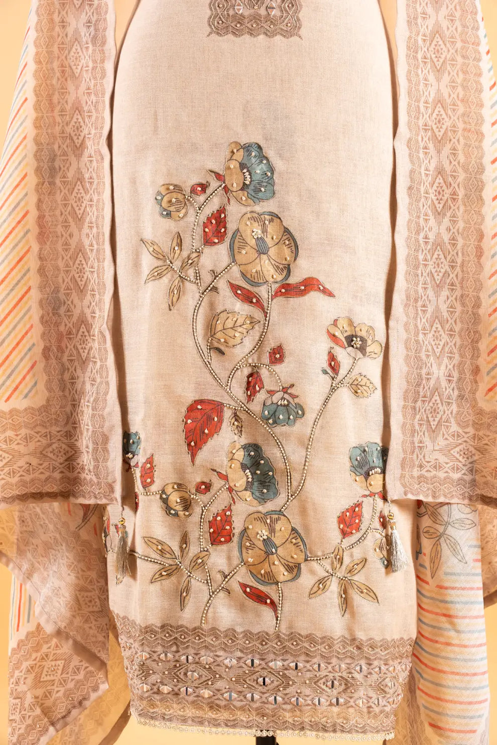 Cotton Linen Unstitched Suit