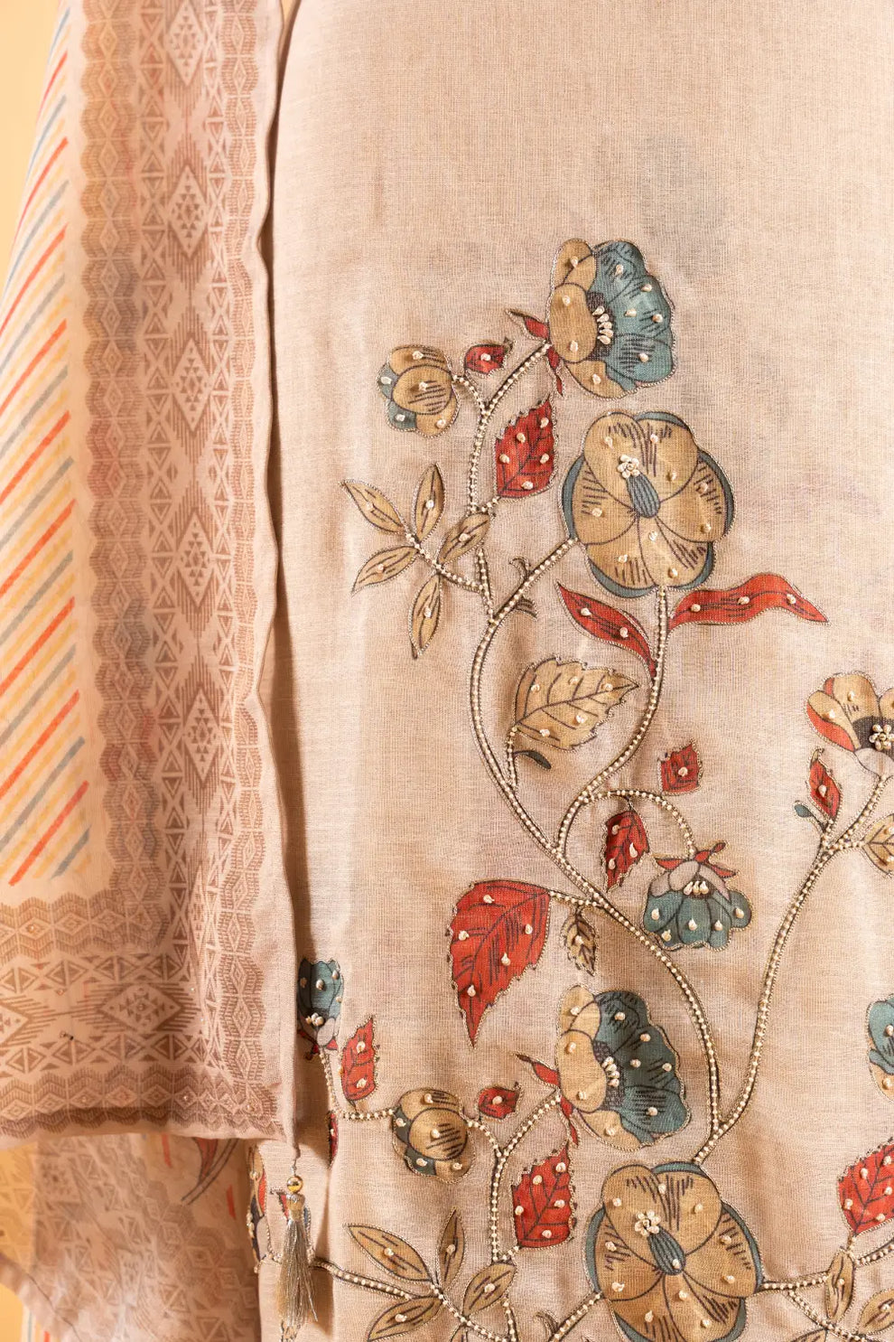 Cotton Linen Unstitched Suit