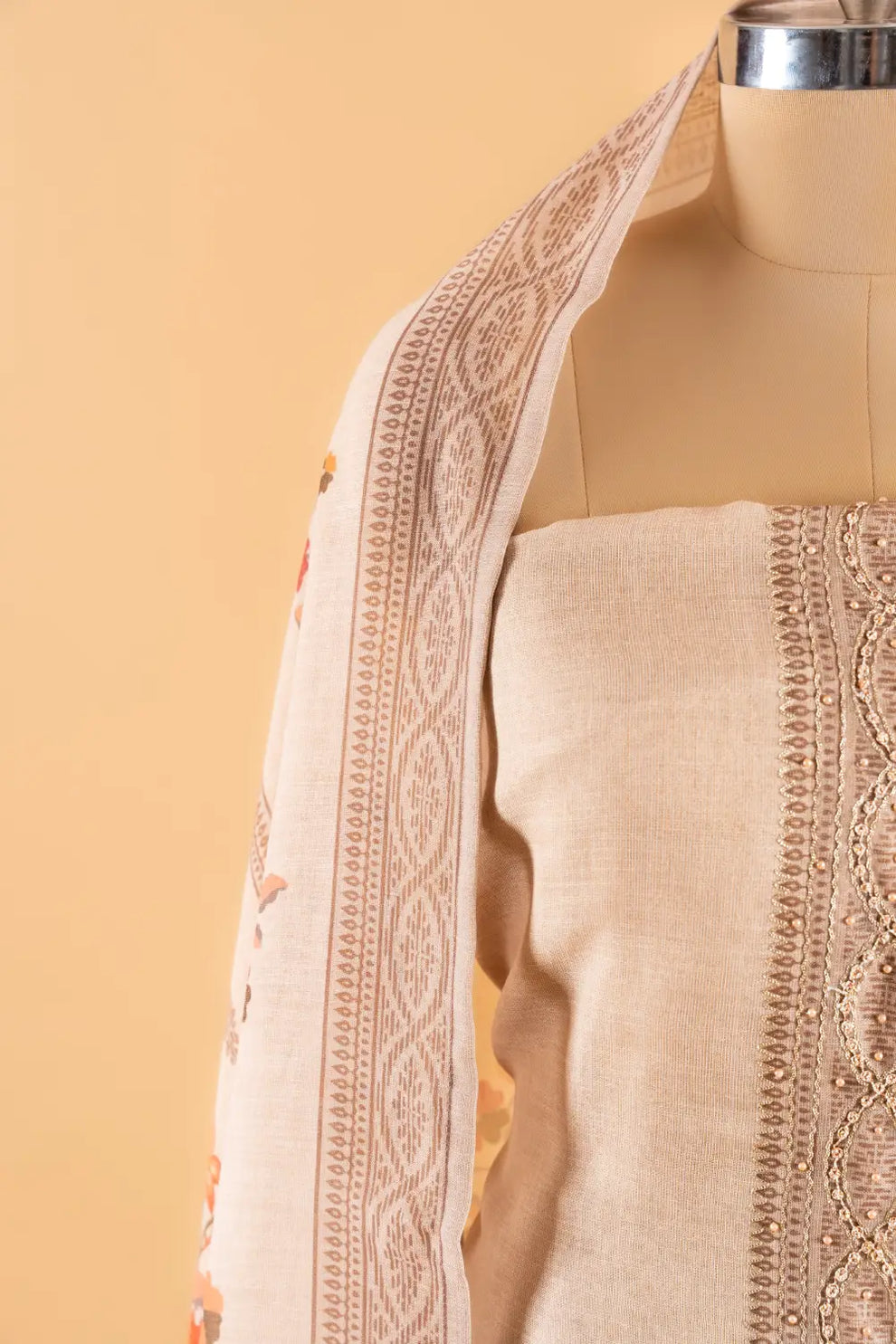 Cotton Linen Unstitched Suit