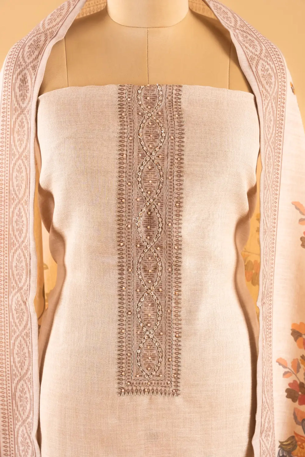 Cotton Linen Unstitched Suit