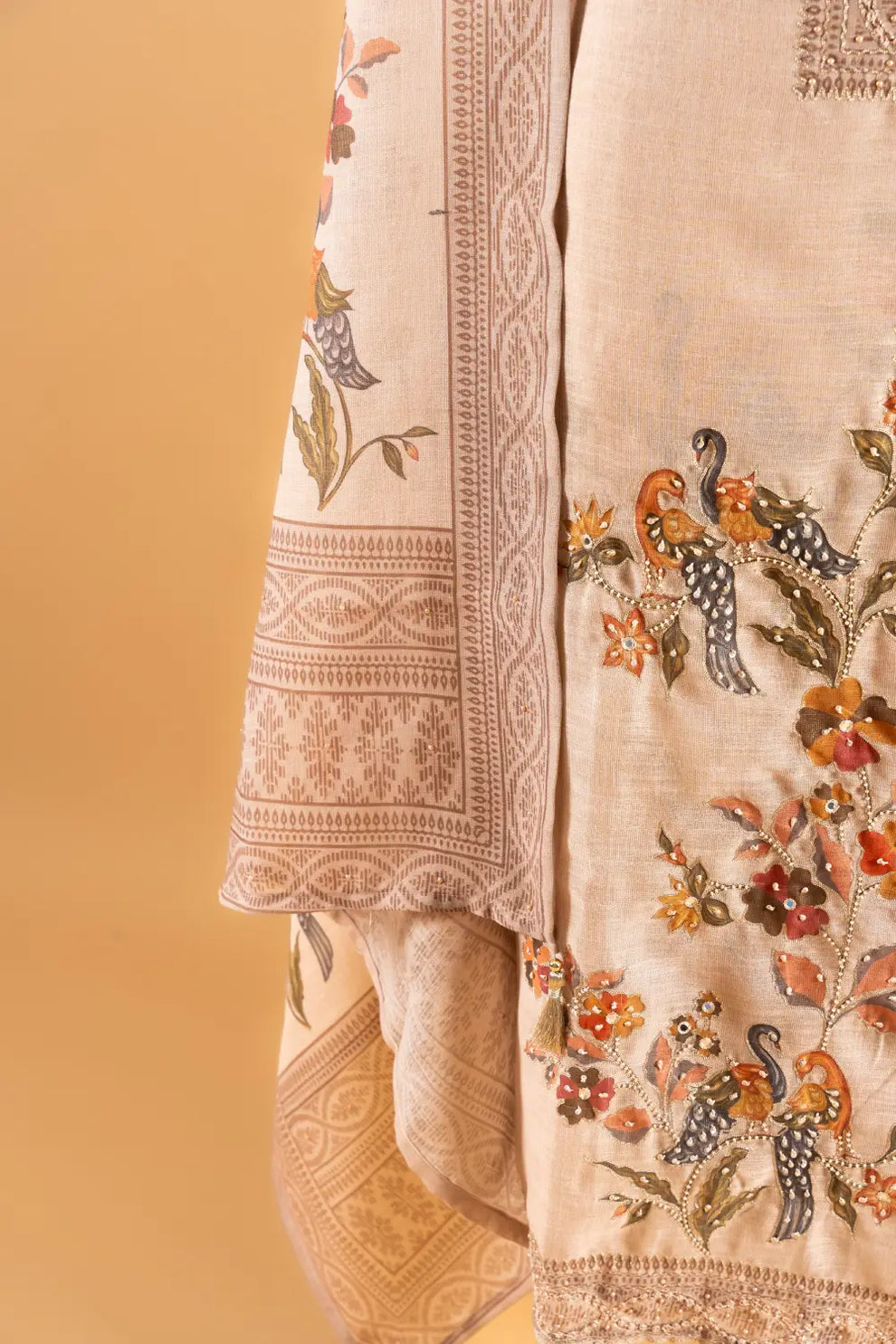 Cotton Linen Unstitched Suit