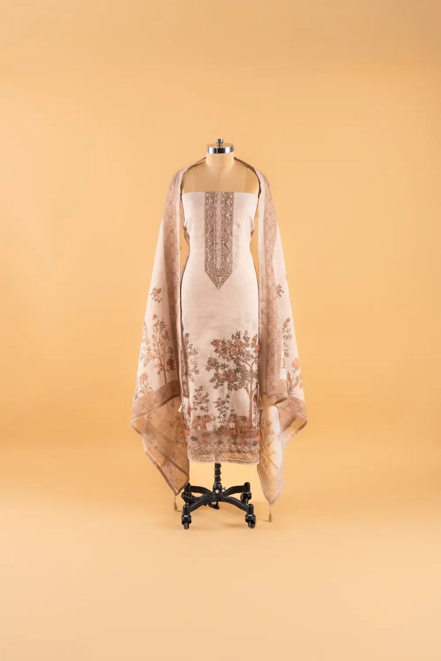 Cotton Linen Unstitched Suit