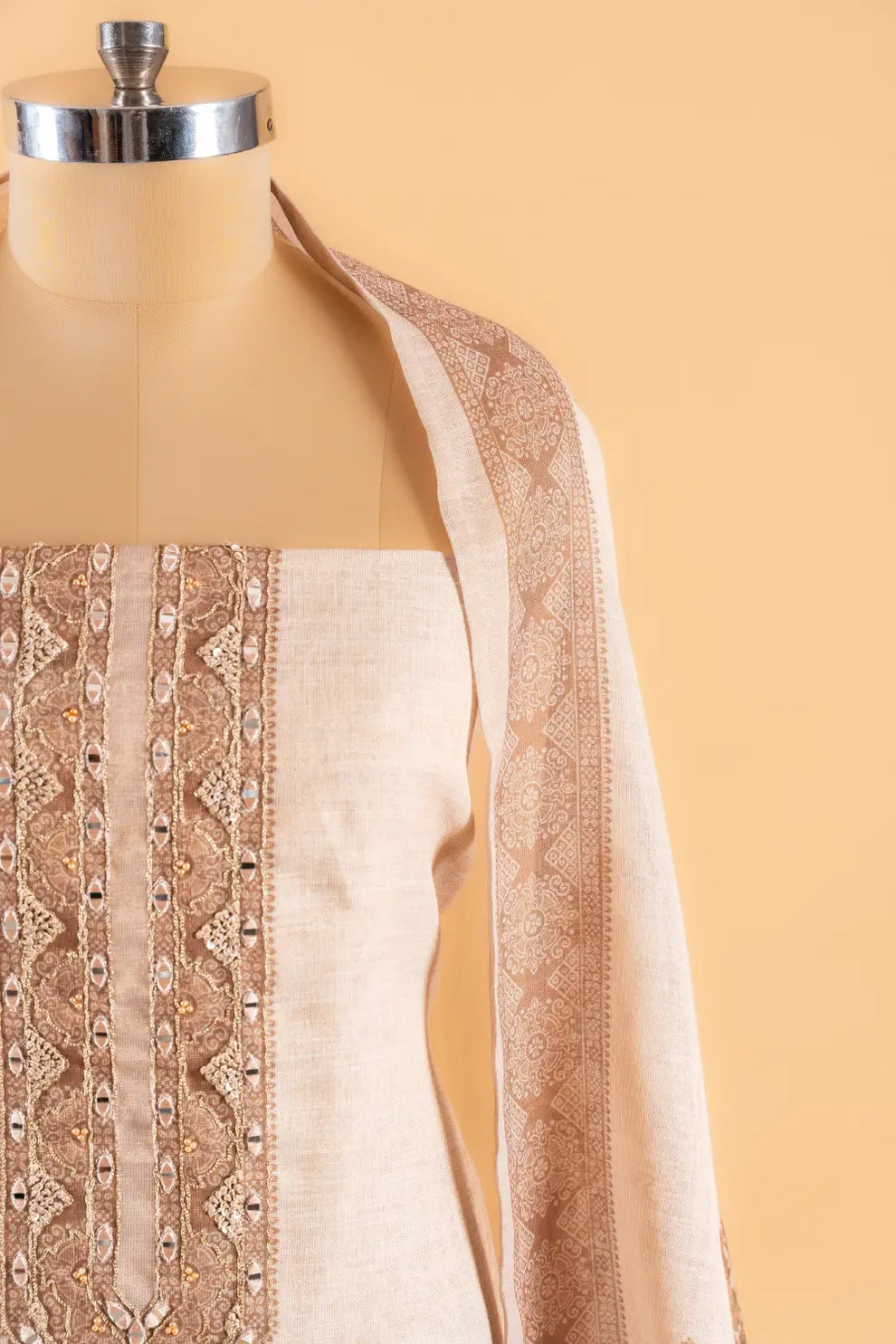 Cotton Linen Unstitched Suit