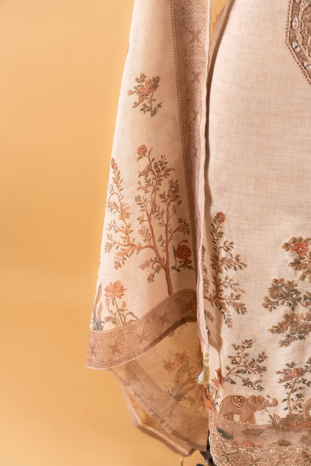 Cotton Linen Unstitched Suit