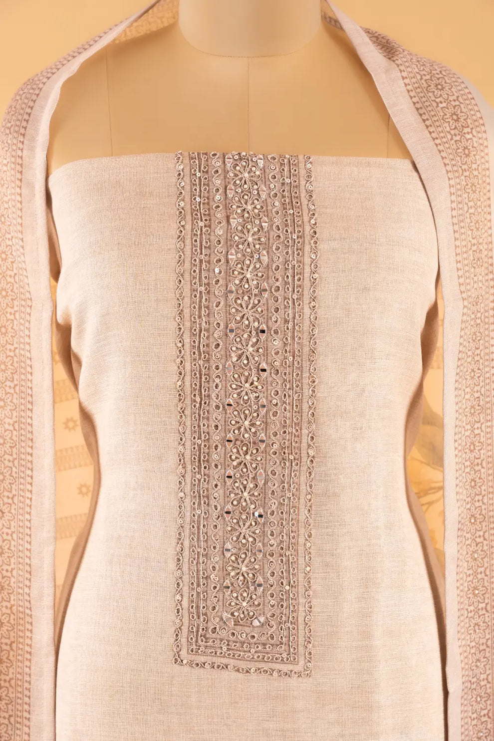 Cotton Linen Unstitched Suit
