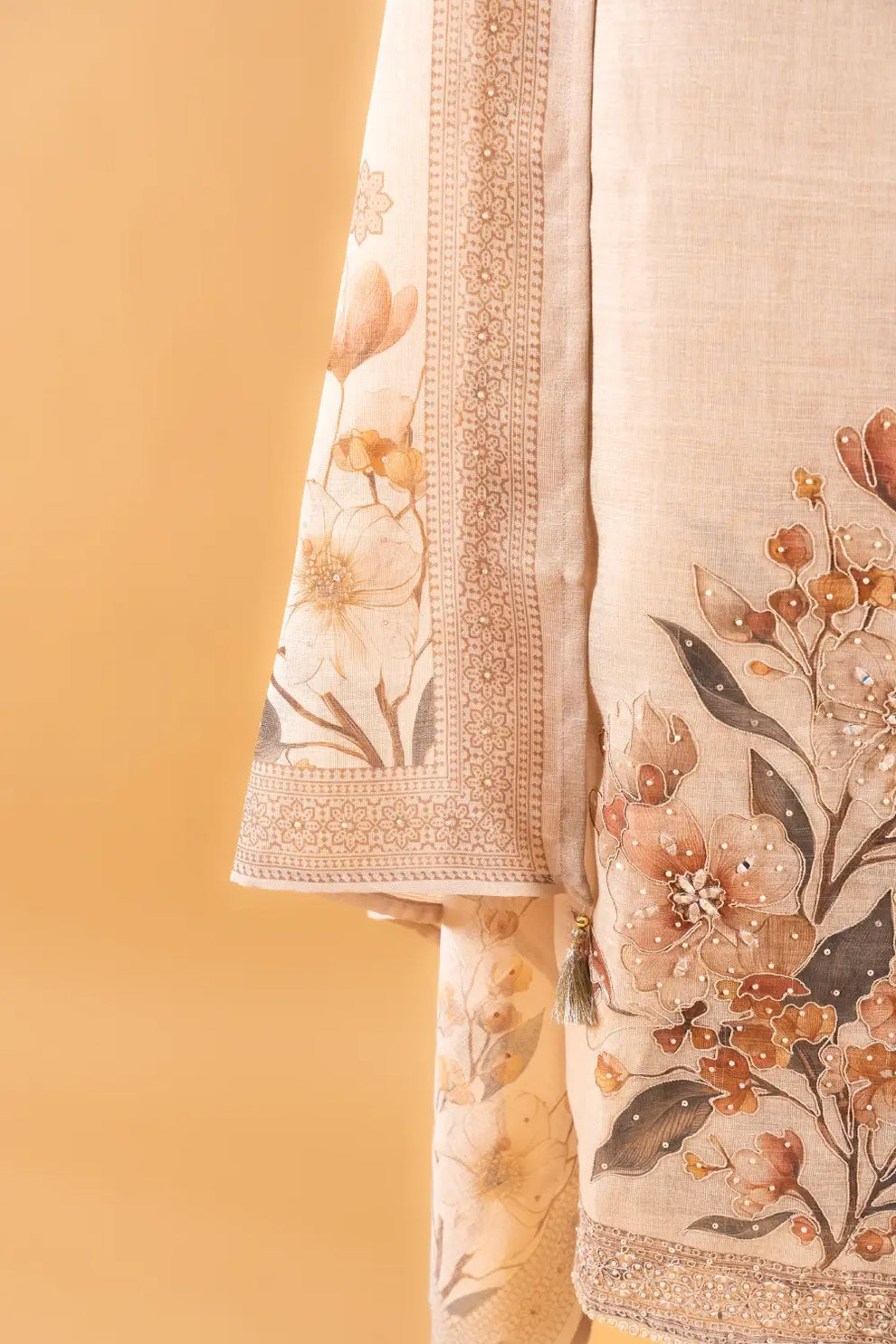 Cotton Linen Unstitched Suit