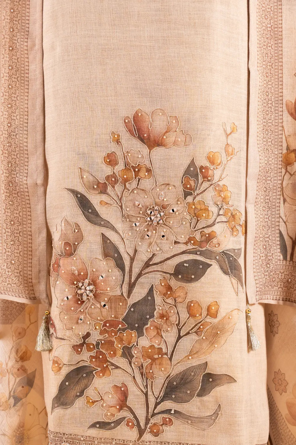 Cotton Linen Unstitched Suit