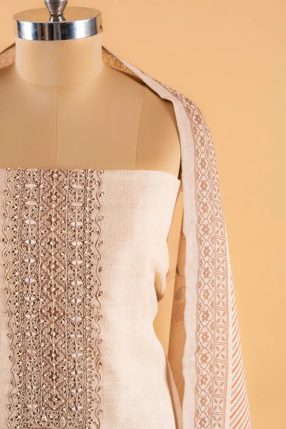 Cotton Linen Unstitched Suit