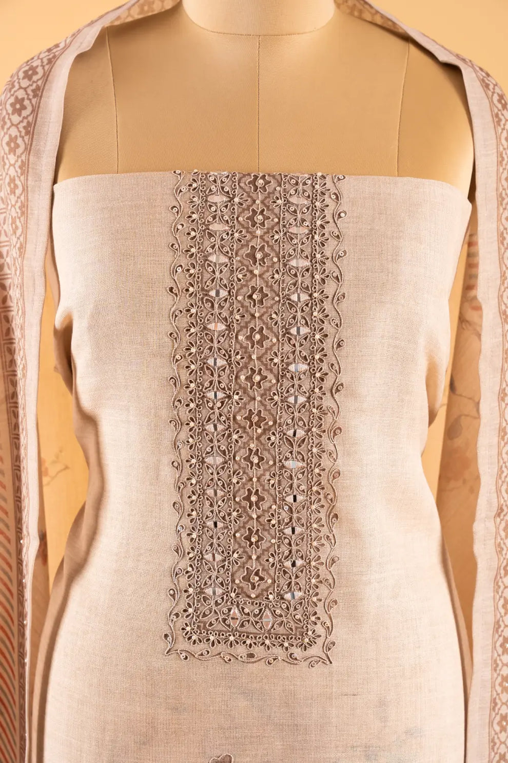 Cotton Linen Unstitched Suit