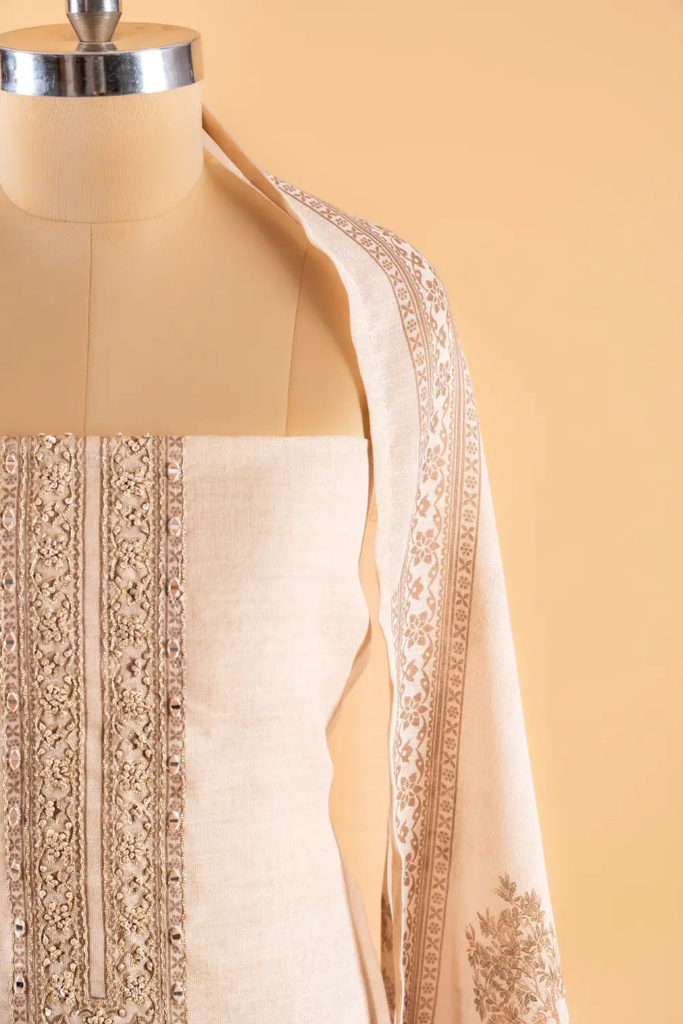 Cotton Linen Unstitched Suit