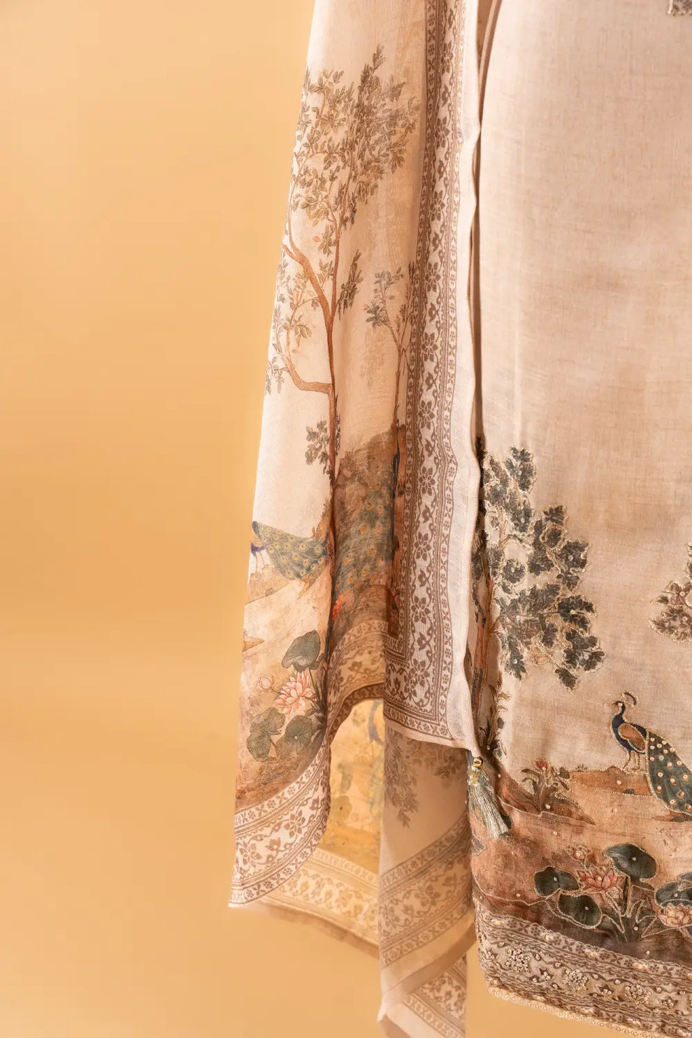 Cotton Linen Unstitched Suit