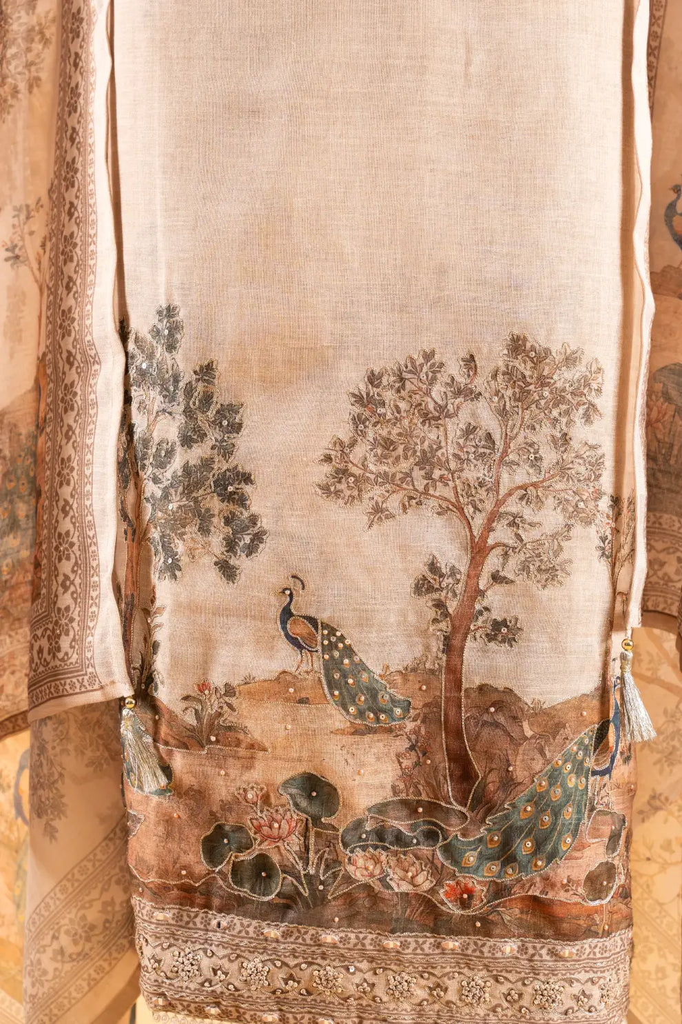 Cotton Linen Unstitched Suit